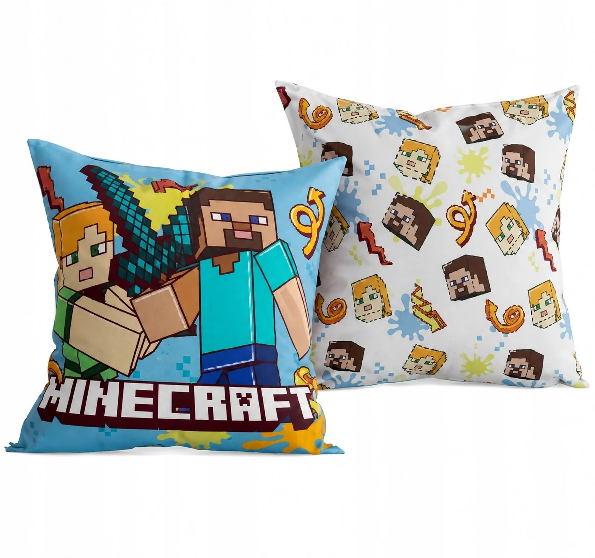 PODUSZKA DEKORACYJNA 40x40 JASIEK MINECRAFT ALEX STEVE DO PRZEDSZKOLA