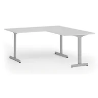 Biurka - Biurko PRIMO BETA L, 1600 x 1800 mm, podstawa szara, biały - miniaturka - grafika 1