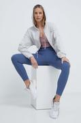 Bluzy damskie - adidas by Stella McCartney bluza bawełniana damska kolor szary z kapturem z nadrukiem IT8268 - miniaturka - grafika 1