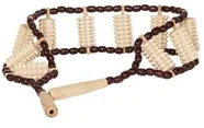 Masażer drewniany do pleców na sznurku 10 elementów