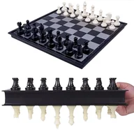 Gry planszowe - Klasyczne Duże Szachy Warcaby Magnetyczne 2W1 - miniaturka - grafika 1