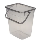 Pudła i pojemniki do przechowywania - Plast team Plast Team Pojemnik na proszek do prania szary 6 l z pokrywą - miniaturka - grafika 1