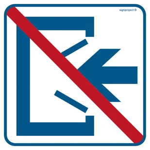 RA500 WEJŚCIE ZAMKNIĘTE, PN - PŁYTA PCV 1MM; (100X100MM) - Systemy ekspozycyjne i znaki informacyjne - miniaturka - grafika 1