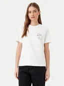 Koszulki i topy damskie - Vila T-Shirt Sybilla 14103247 Biały Regular Fit - miniaturka - grafika 1