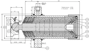 Cylinder siłownik hydrauliczny Presko 1050mm - Akcesoria do hydrauliki siłowej - miniaturka - grafika 3