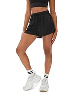 Spodenki damskie - Koton Damskie szorty sportowe typu Relax Fit Drawstring, 999 (czarny), L - miniaturka - grafika 1