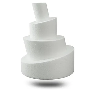 MCE-Commerce Styropianowy tort, manekin na tort, Cake Dummy Wonky, 4-poziomowy, biały, Ø 20 cm, wysokość 30 cm - Manekiny wystawowe - miniaturka - grafika 1