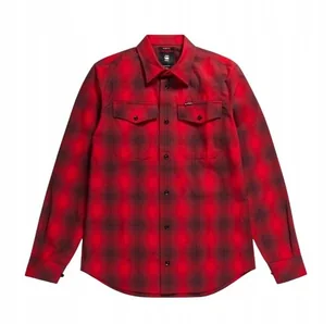 G-STAR RAW MĘSKA KOSZULA CZERWONA W KRATKĘ XXL JSH - Koszule męskie - miniaturka - grafika 1
