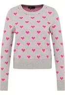 Swetry damskie - myMo at night Damski sweter z dzianiny 1119496, szary, wielokolorowy, M-L - miniaturka - grafika 1