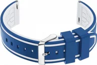 Akcesoria do smartwatchy - Pacific Pasek gumowy do zegarka U14 - niebieski/biały - 24mm - miniaturka - grafika 1