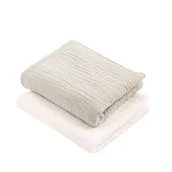 Pieluchy - ColorStories Pieluszki muślinowe 2 szt. 50×60 cm beżowy i kremowy - miniaturka - grafika 1