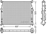 Układ chłodzenia - akcesoria - Chłodnica, układ chłodzenia silnika Denso DRM17056 - miniaturka - grafika 1