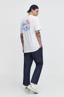 Koszulki męskie - Vans t-shirt bawełniany męski kolor biały z nadrukiem - miniaturka - grafika 1