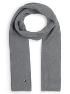 Apaszki i szaliki męskie - Tommy Hilfiger Szalik męski Mężczyźni Bawełna szary jednolity, ONE SIZE - miniaturka - grafika 1