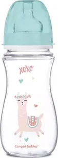 Canpol Butelka 300 ml EasyStart Exotic Animals zielony 35/222 - Butelki dla niemowląt - miniaturka - grafika 1