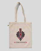 Torby i wózki na zakupy - TORBA BAWEŁNIANA NA ZAKUPY PARZENICA ZAKOPANE Naturalny - miniaturka - grafika 1