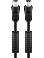 Kable - Wentronic Przewód anteny (100% ekranowany); BKM 0150 B 1.5 m Black 50730-GB - miniaturka - grafika 1