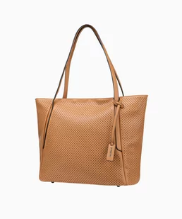 PUCCINI Torebka typu shopper z ozdobnym brelokiem brązowa - Torebki damskie - miniaturka - grafika 1
