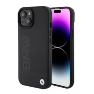 Etui i futerały do telefonów - BMW BMHMP15SSLLBK iPhone 15 6.1" czarny/black Magsafe hardcase Signature Logo Imprint - miniaturka - grafika 1