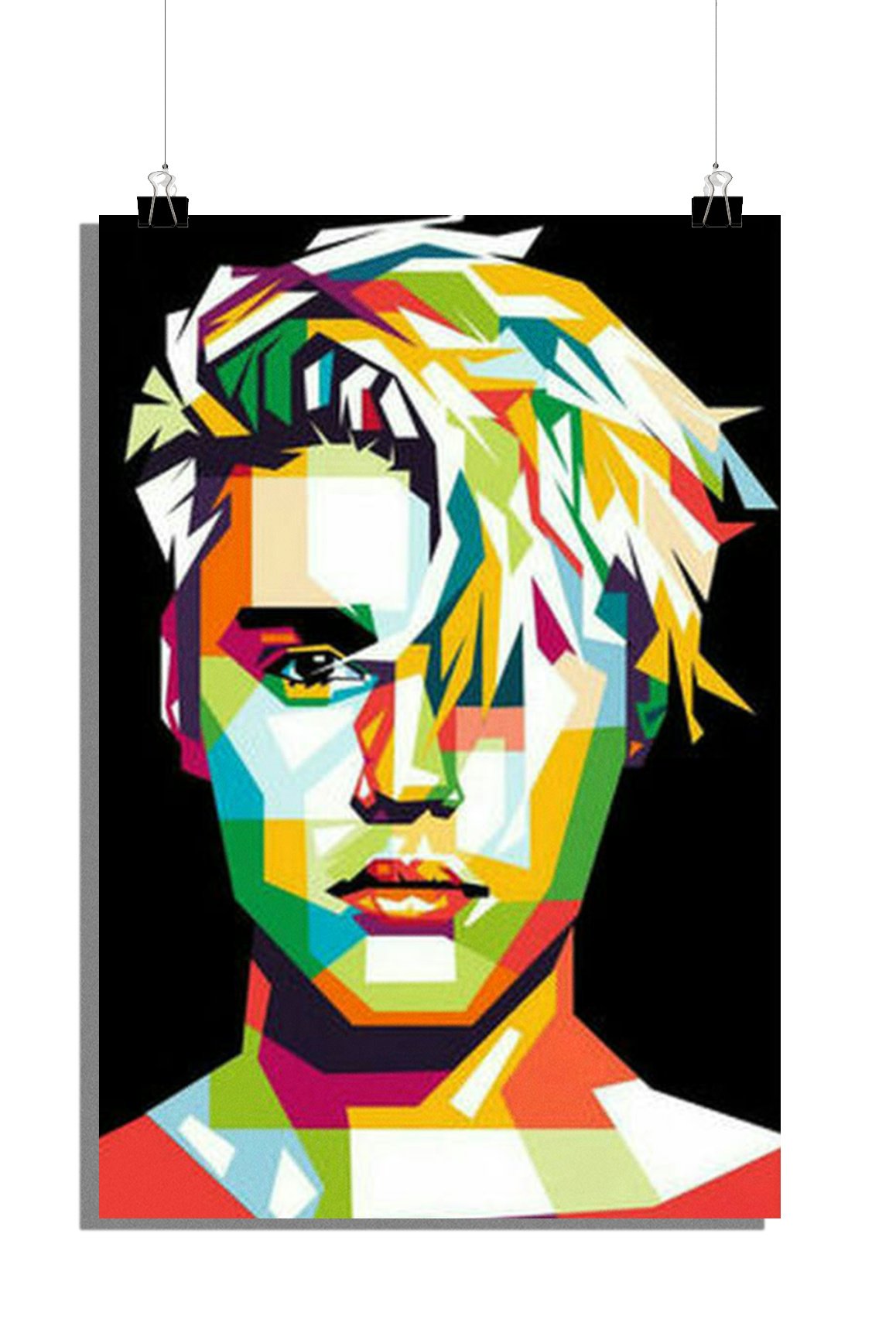 Plakat Justin Bieber - Plakat muzyczny - Plakat abstrakcyjny - 61x91cm - Idealny do oprawienia w ramkę