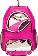 Torebki damskie - TORBA PIŁKARSKA PLECAK SPORTOWY POJEMNY RÓŻOWY DO KOSZYKÓWKI PIŁKI NOŻNEJ - miniaturka - grafika 1