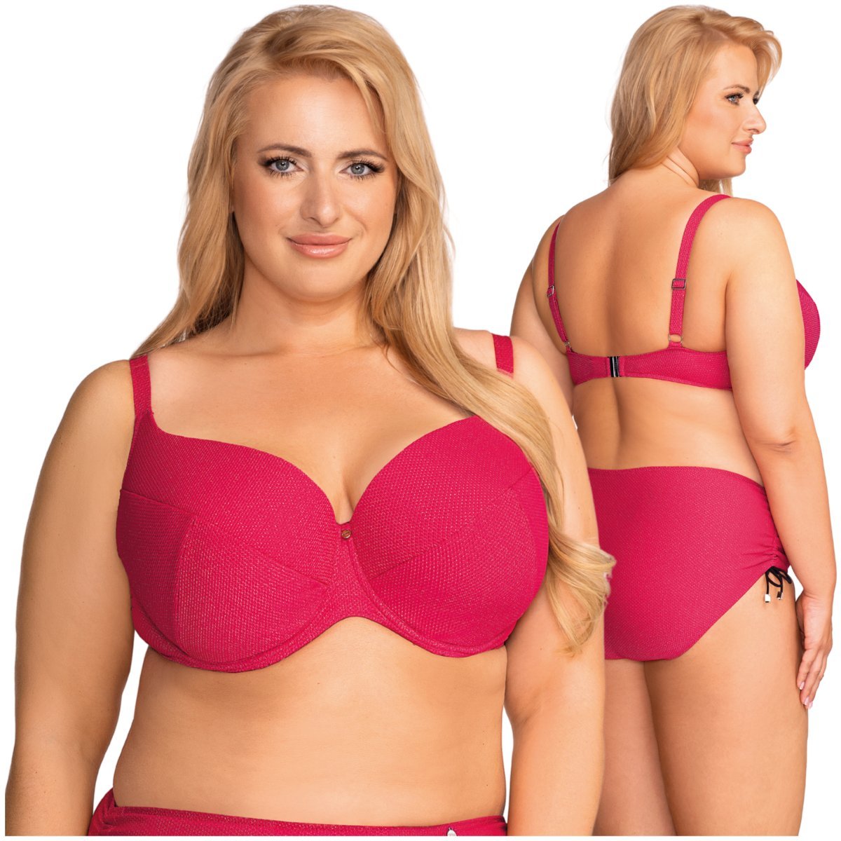 Biustonosz kąpielowy Nessa ALOA padded malina - 80D