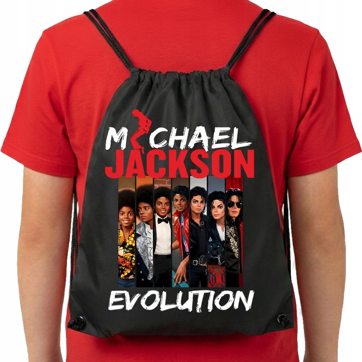 Plecak MIchael Jackson Worek Miejski Prezent Dla Fana F54 Czarny