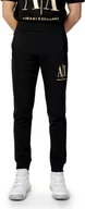Spodnie sportowe męskie - ARMANI EXCHANGE Spodnie męskie Bawełna Czarny GR76910 - Rozmiar: XL - miniaturka - grafika 1