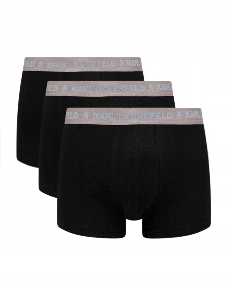 Karl Lagerfeld 225M2108 Bokserski majtki męskie 3pack czarny bawełna S
