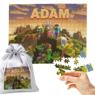 Puzzle - PUZZLE 252 el. MINECRAFT - IDEALNY PREZENT NA ŚWIĘTA POD CHOINKĘ TWOJE IMIĘ - miniaturka - grafika 1