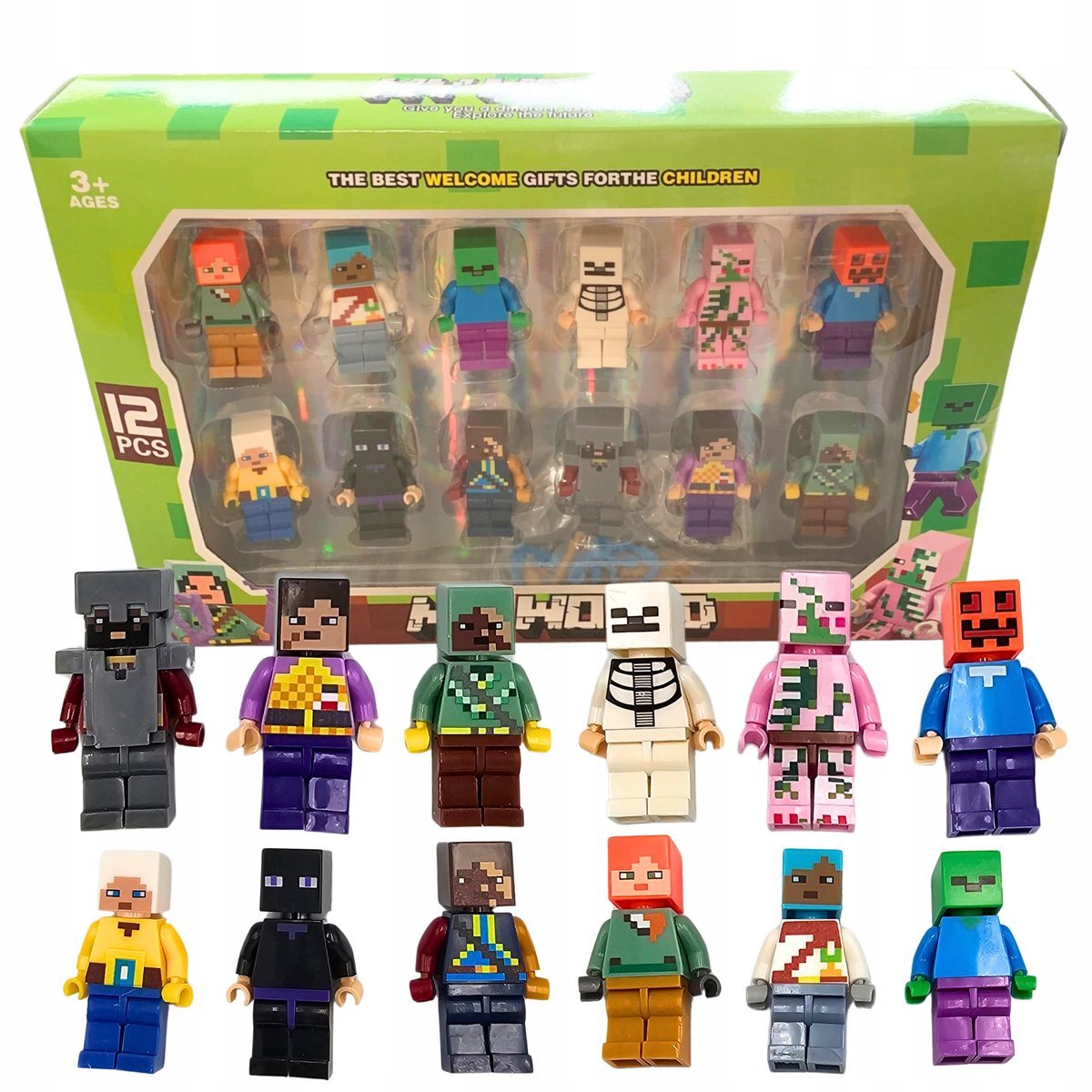 Zestaw Figurek My World Minecraft Figurki Zombie Postacie 12 szt.