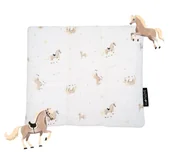 Kołdry i poduszki dla dzieci - Muślinowa poduszeczka - konie Lullalove - miniaturka - grafika 1