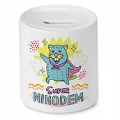 Skarbonki - Skarbonka 330 ml Dla Nikodema Syna Dziecka Prezent z Nadrukiem ze Zdjęciem - miniaturka - grafika 1