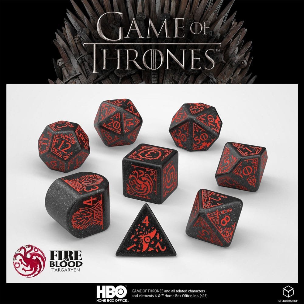 Game of Thrones Dice Set Targaryen (8)