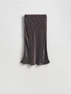 Spódnice - Reserved - Spódnica z wiskozy - ciemnobrązowy - miniaturka - grafika 1