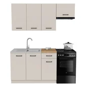 Meble kuchenne - Zestaw Mebli Kuchennych Presto 170 Cm Płyta Laminowana Kaszmir /Kaszmir - miniaturka - grafika 1