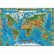 Mapy i plansze edukacyjne - Zwierzęta świata. Duża mapa świata dla dzieci 137x97 cm - miniaturka - grafika 1