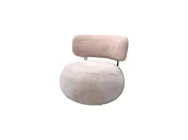 Fotele - King Home Fotel różowy LOW TEDDY PINK velvet HE510X-3.PECH.PINK - miniaturka - grafika 1