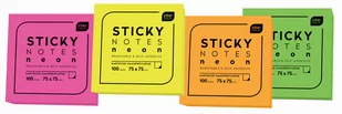 Karteczki samoprzylepne neon 75x75mm 100K - Szkolne artykuły papiernicze - miniaturka - grafika 2