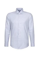 Koszule męskie - Seidensticker Męska koszula slim fit z długim rękawem, jasnoniebieski, 42 - miniaturka - grafika 1