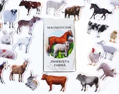 Magnesy - Magnesy kształtowe z tekturą poznaję ZWIERZĘTA FARMA 28 szt/Media Mag - miniaturka - grafika 1