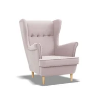 Fotele - Fotel skandynawski, Myso, 81x95x102 cm, pudrowy róż - miniaturka - grafika 1