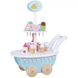 Drewniana Lodziarnia Na Kółkach Sweet&Frosty Wózek Akcesoria - Zabawy w naśladowanie dorosłych - miniaturka - grafika 1