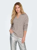 Swetry damskie - ONLY Sweter w kolorze beżowym - miniaturka - grafika 1