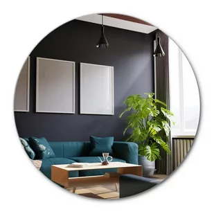 Lustro Łazienkowe Okrągłe Wiszące Ścienne 50 cm - Lustra - miniaturka - grafika 1