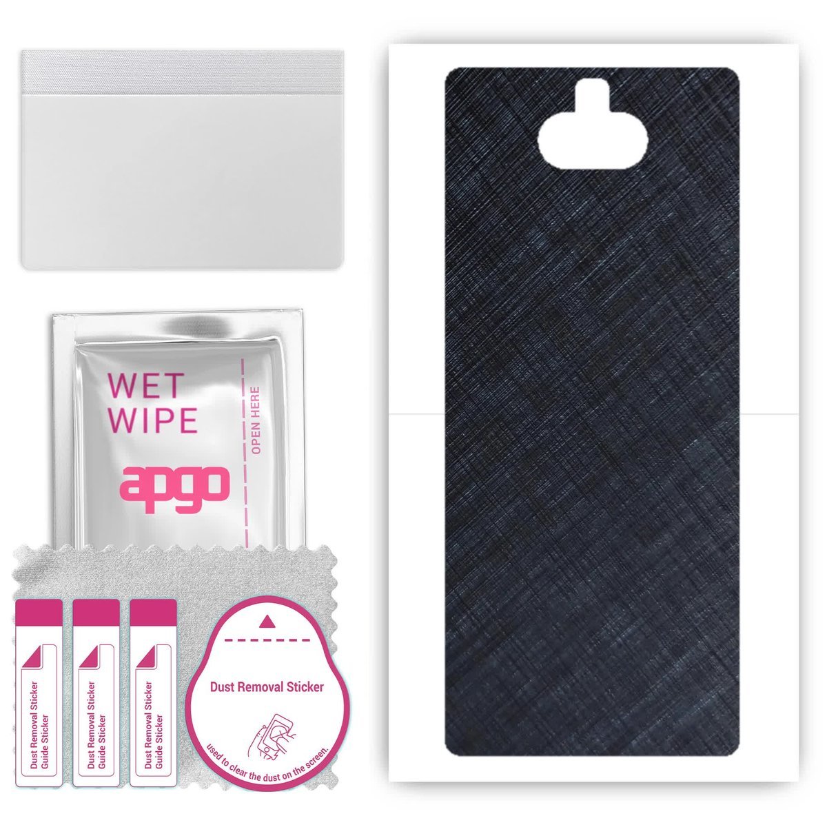 Folia naklejka skórka strukturalna na TYŁ do Sony Xperia 10 - Tytan Niebieski - apgo SKINS