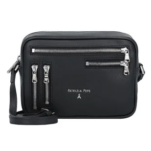 Patrizia Pepe Torba na ramię Skórzany 23 cm czarny - Torebki damskie - miniaturka - grafika 1