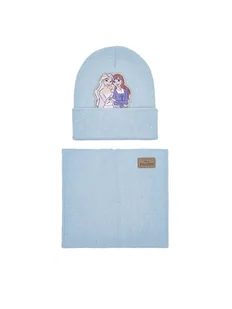 Frozen Komplet czapka i komin ACCCS-AW24-244DFR Niebieski - Czapki dla dzieci - miniaturka - grafika 1