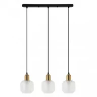 Lampy sufitowe - Italux Lamezia lampa wisząca 1-punktowa czarna/antyczny brąz PND-67594-1-BRO+CL PND-67594-1-BRO+CL - miniaturka - grafika 1