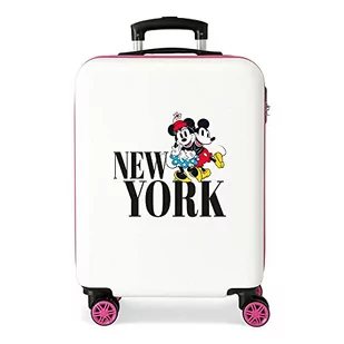 Disney Mickey & Minnie Trip to New York Walizka kabinowa Biały 38x55x20 cms Sztywne zapięcie z boku 35L 2 kg 4 koła Podwójne bagaż ręczny, Biały, Talla única, walizka kabinowa - Walizki - miniaturka - grafika 1